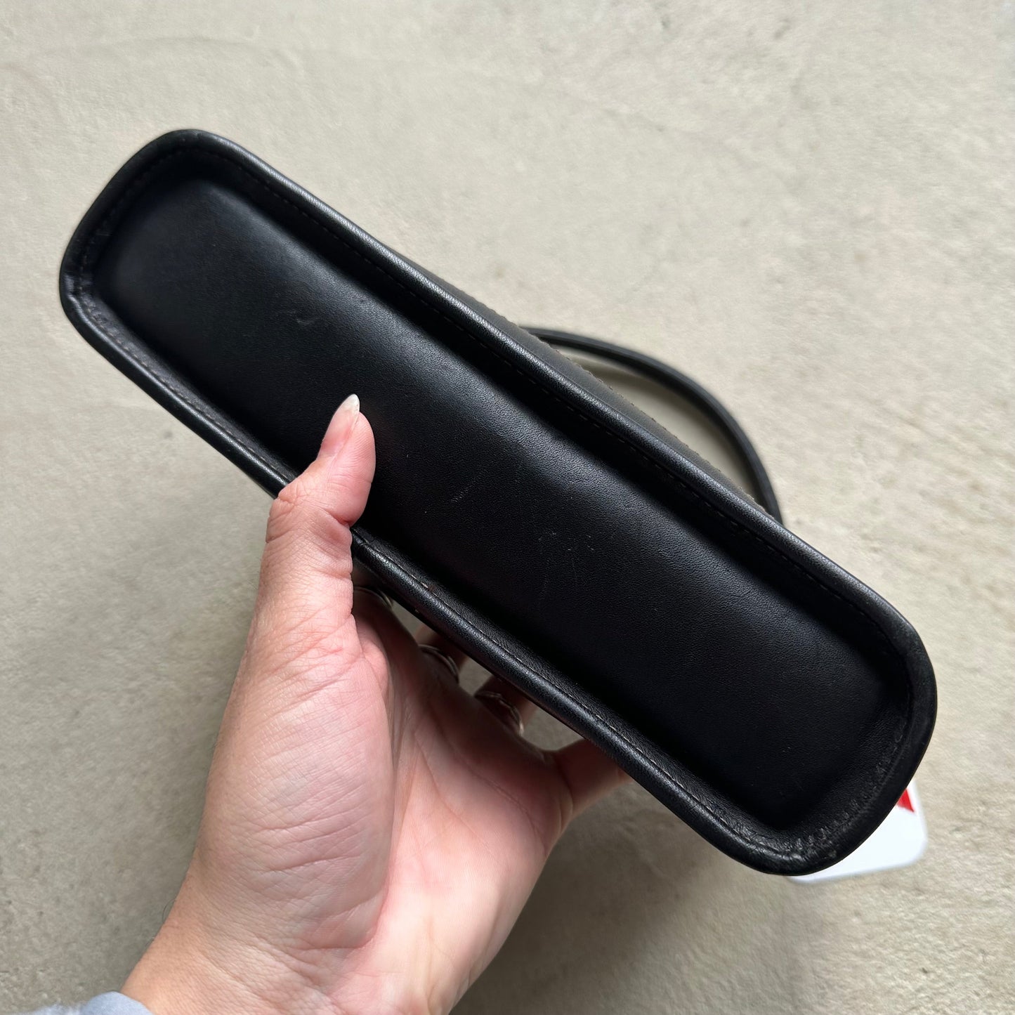 vintage y2k coach black leather demi style shoulder bag