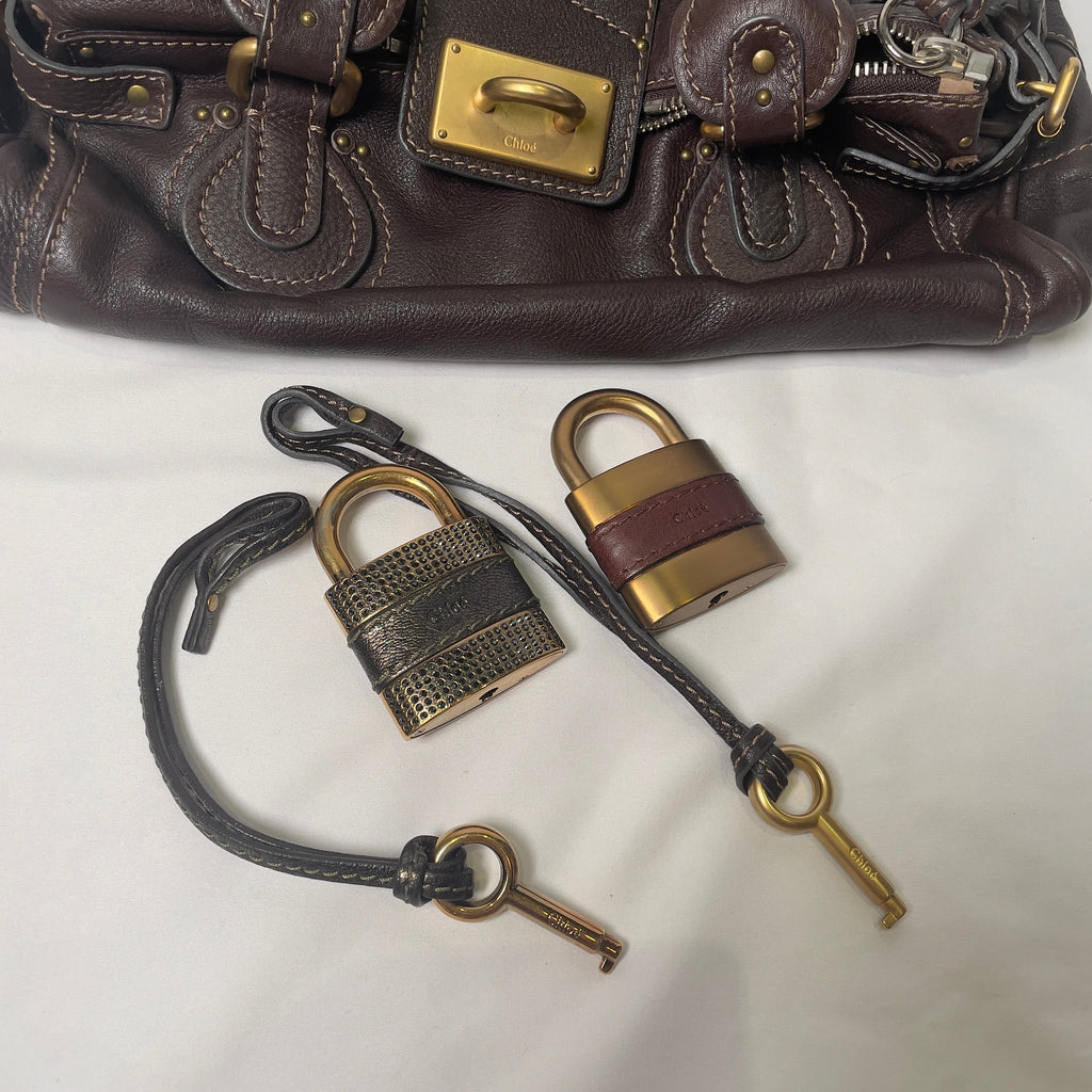 🔥 Pre-owned CHLOÉ 2011 brown paddington bag Swarovski 🔥