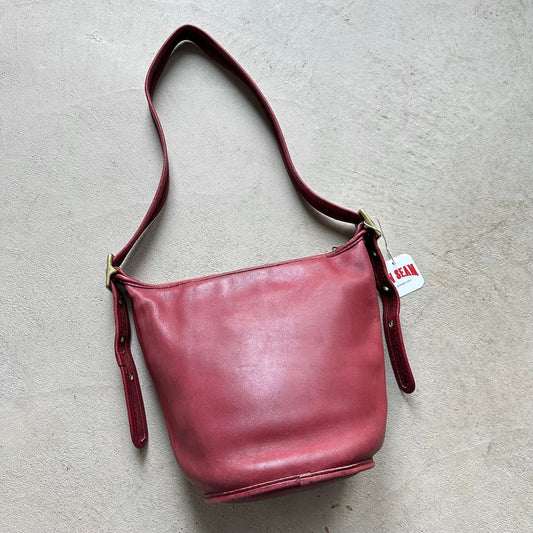 vintage coach red shoulder bag