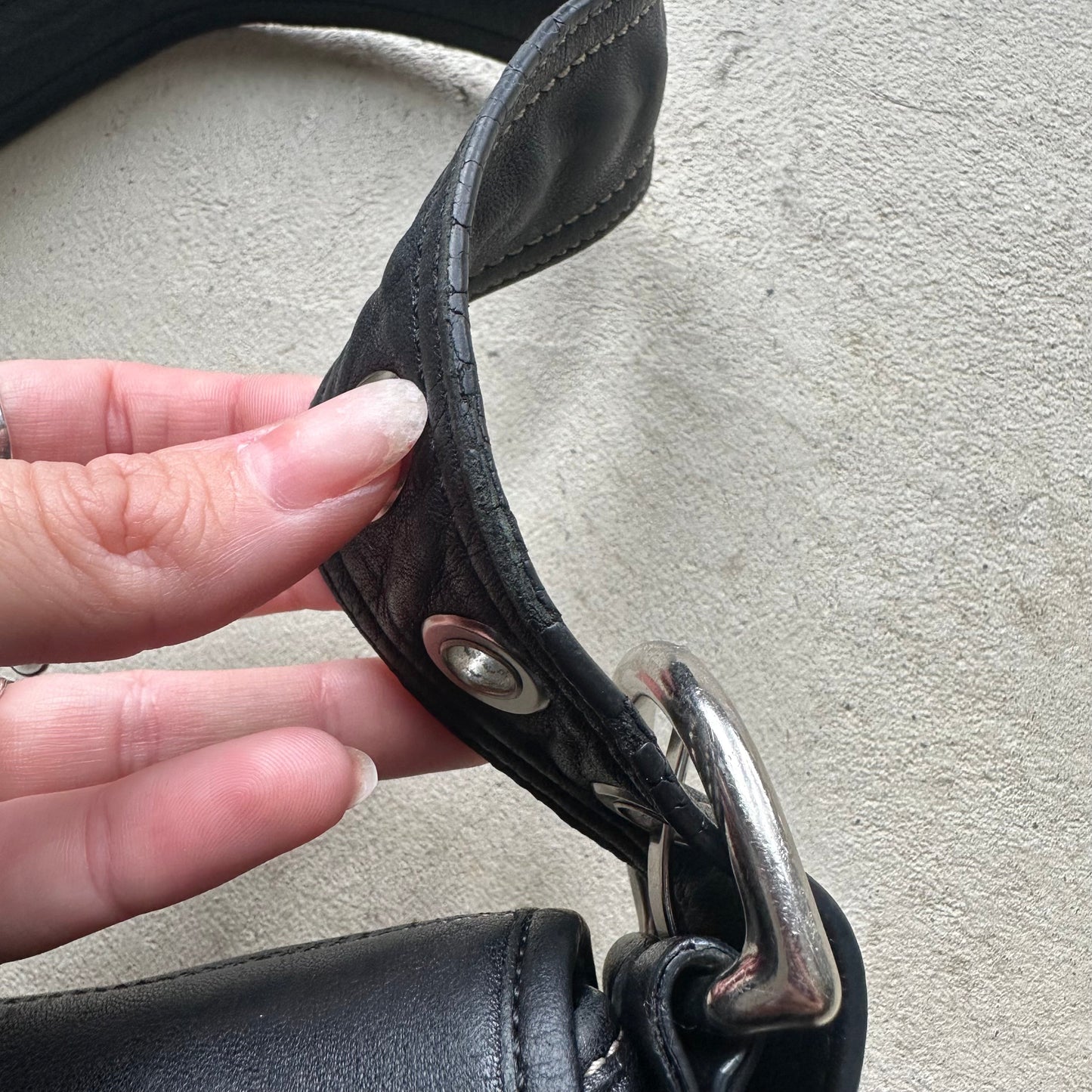 vintage y2k coach black mini soho leather shoulder bag 30