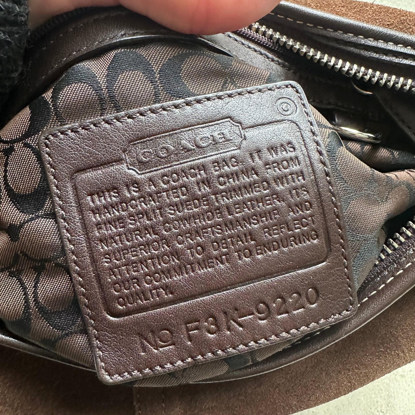 vintage y2k coach brown suede croissant ergo style shoulder bag