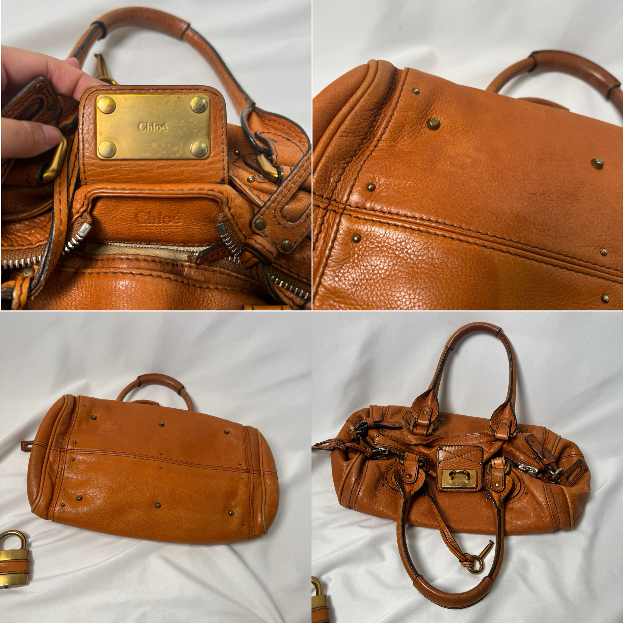 🔥 Pre-owned CHLOÉ 2006 orange paddington 🔥