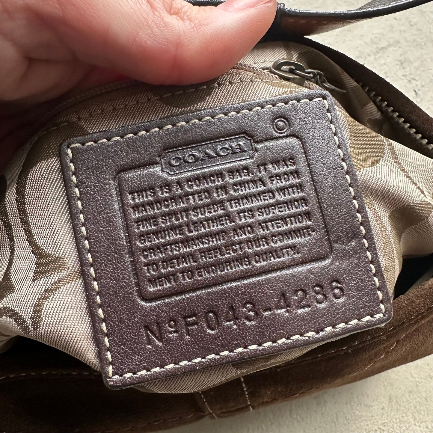 vintage y2k coach brown suede croissant shoulder bag 1