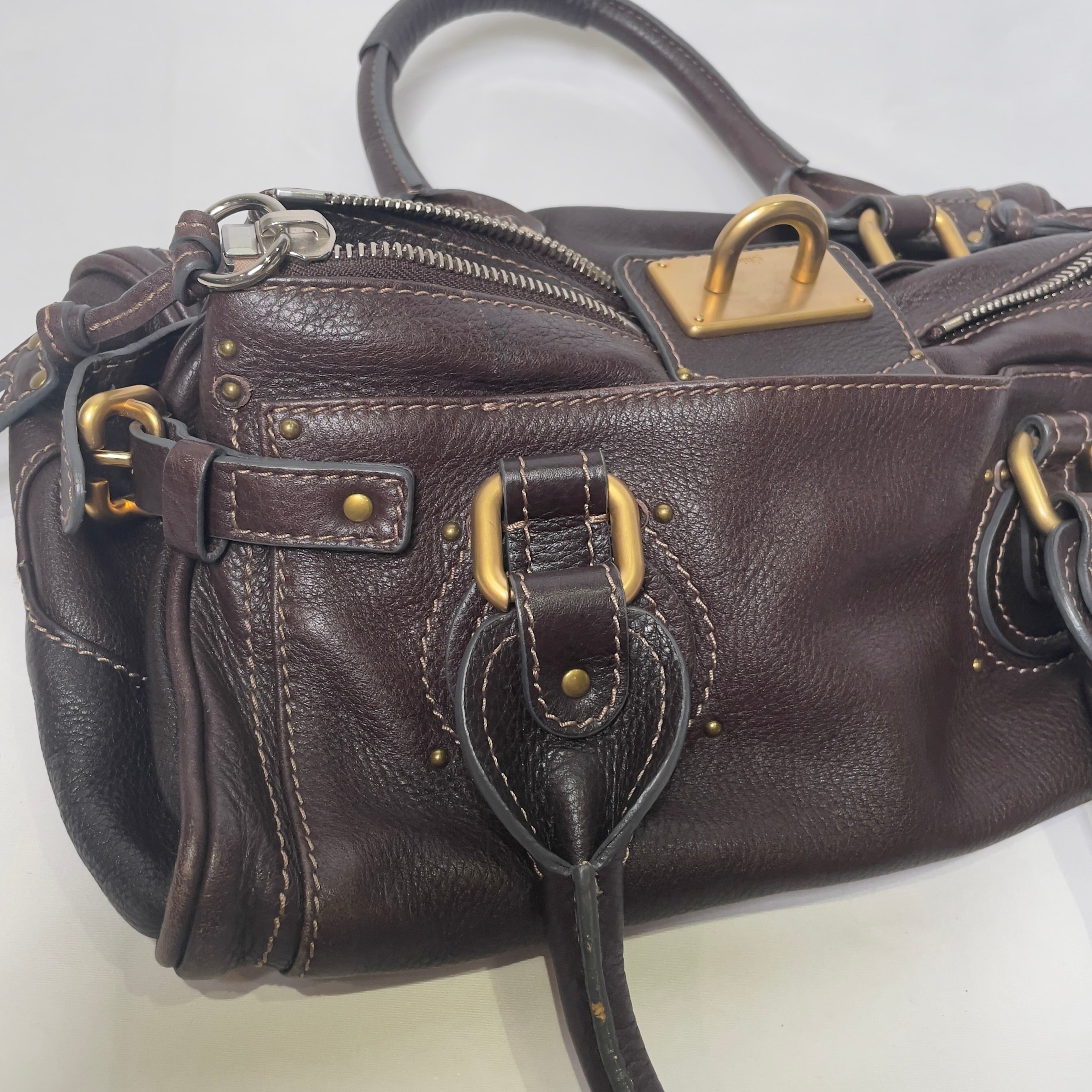 🔥 Pre-owned CHLOÉ 2011 brown paddington bag Swarovski 🔥