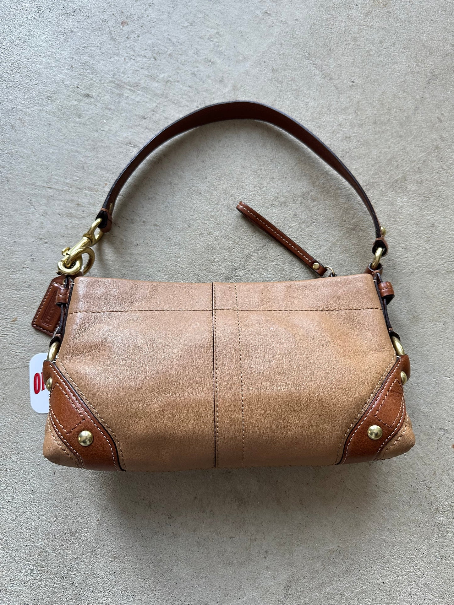 vintage y2k coach leather shoulder bag