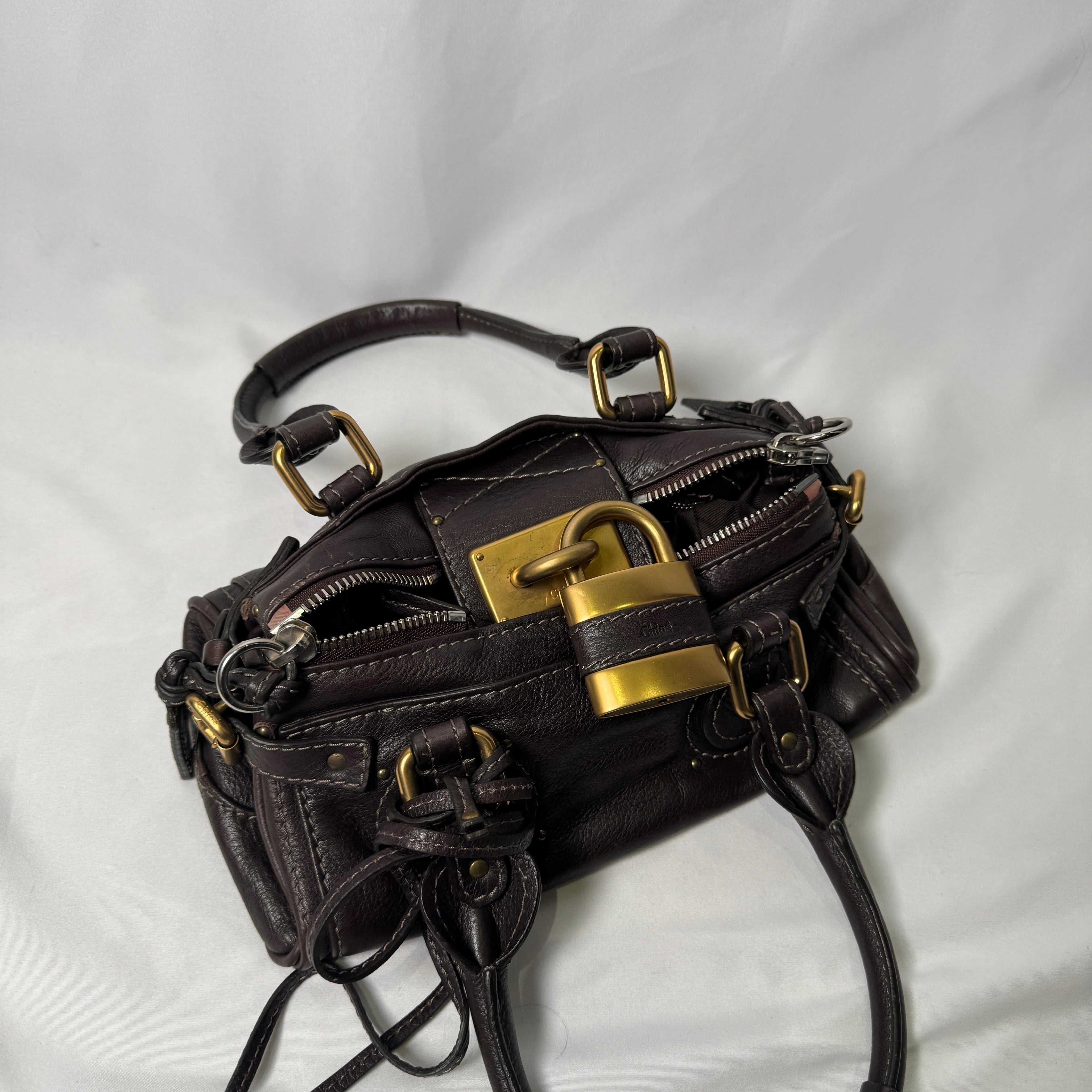 🔥 Pre-owned CHLOÉ 2007 brown mini paddington 🔥