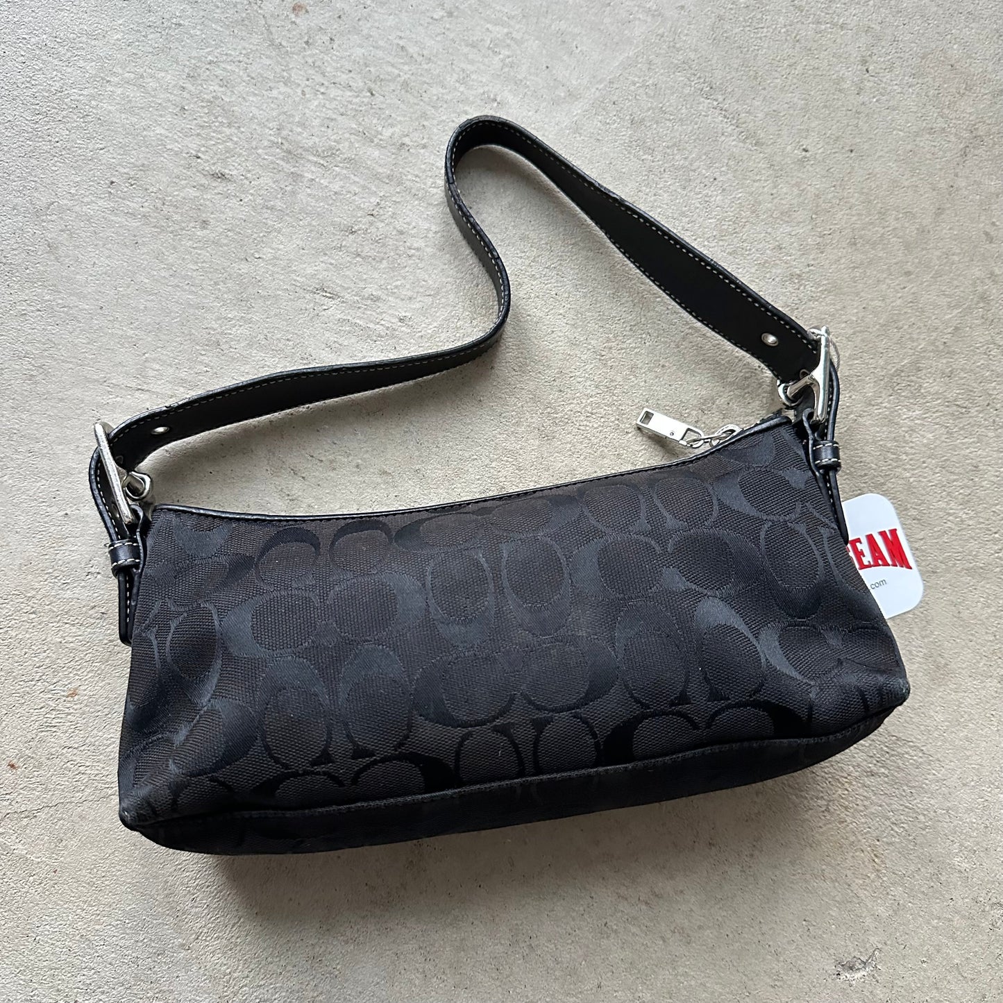 vintage y2k coach black baguette shoulder bag 4