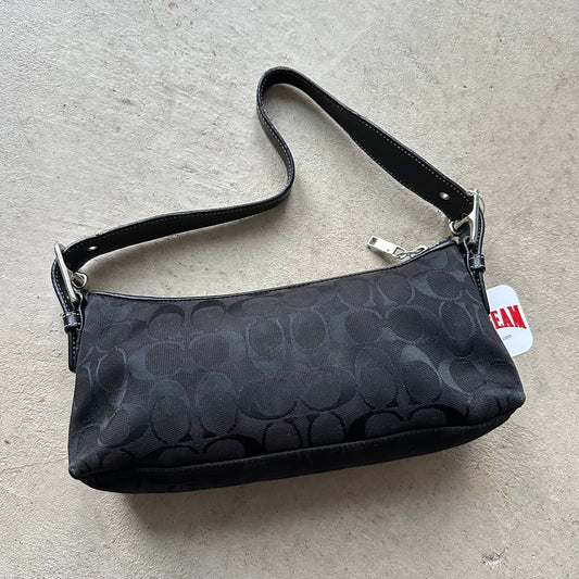 vintage y2k coach black baguette shoulder bag 4