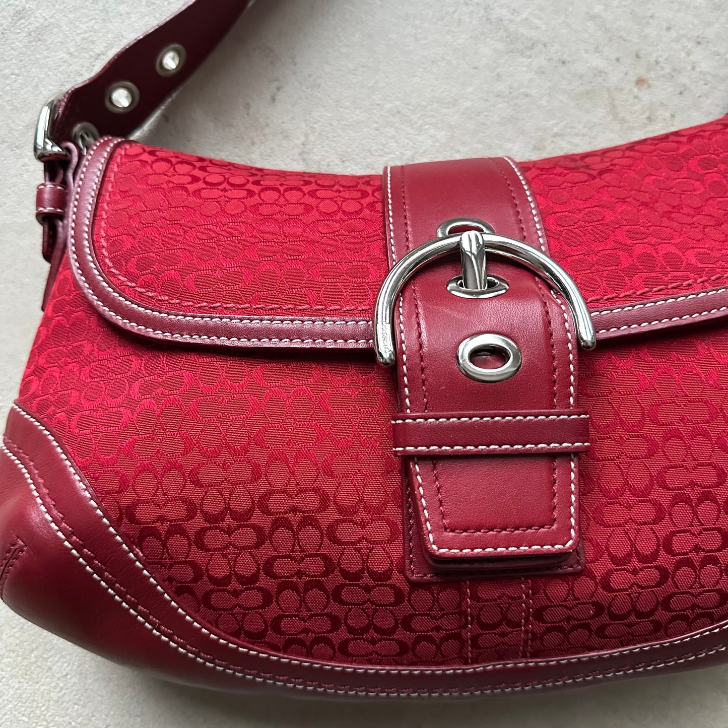 vintage y2k coach red soho shoulder bag 2