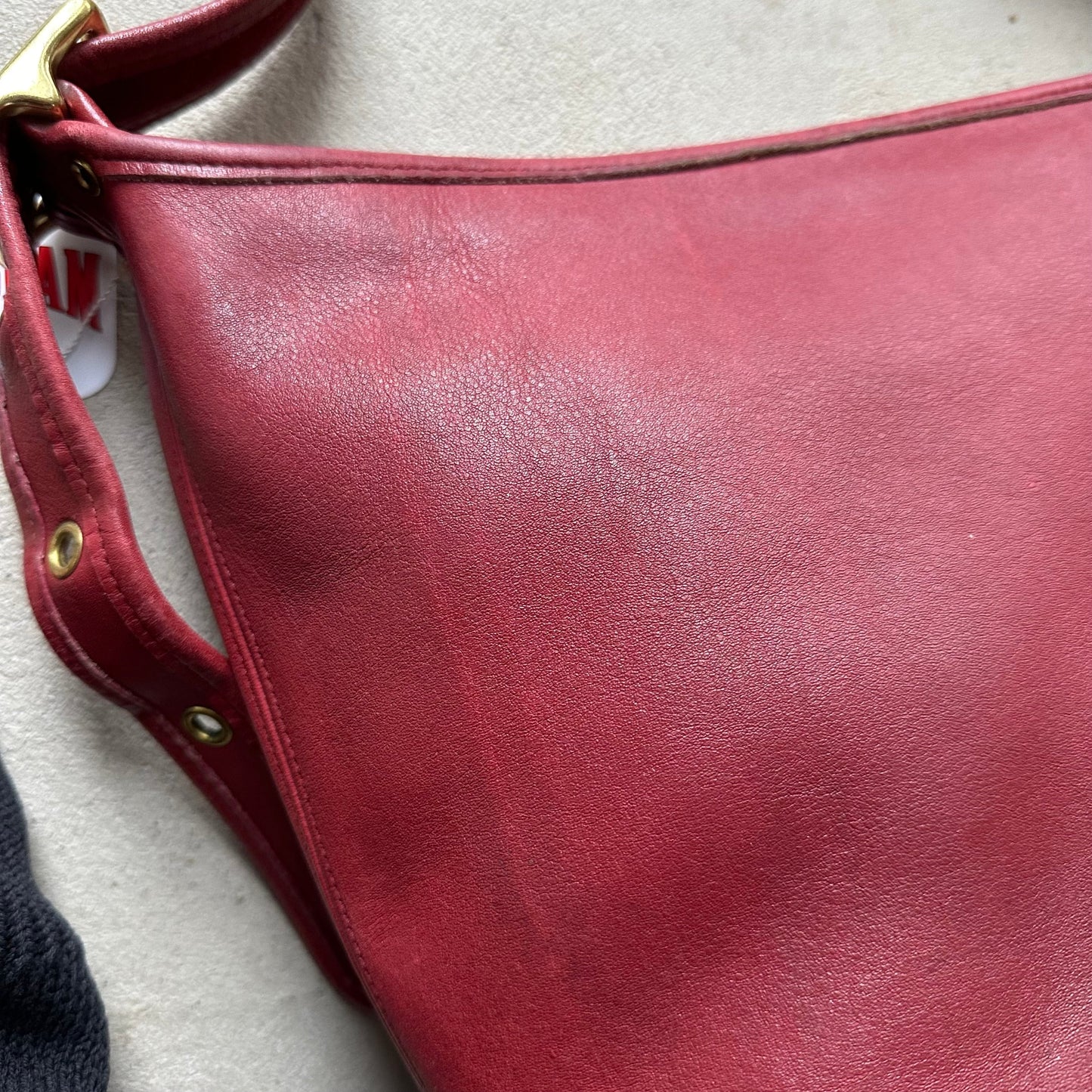 vintage coach red shoulder bag