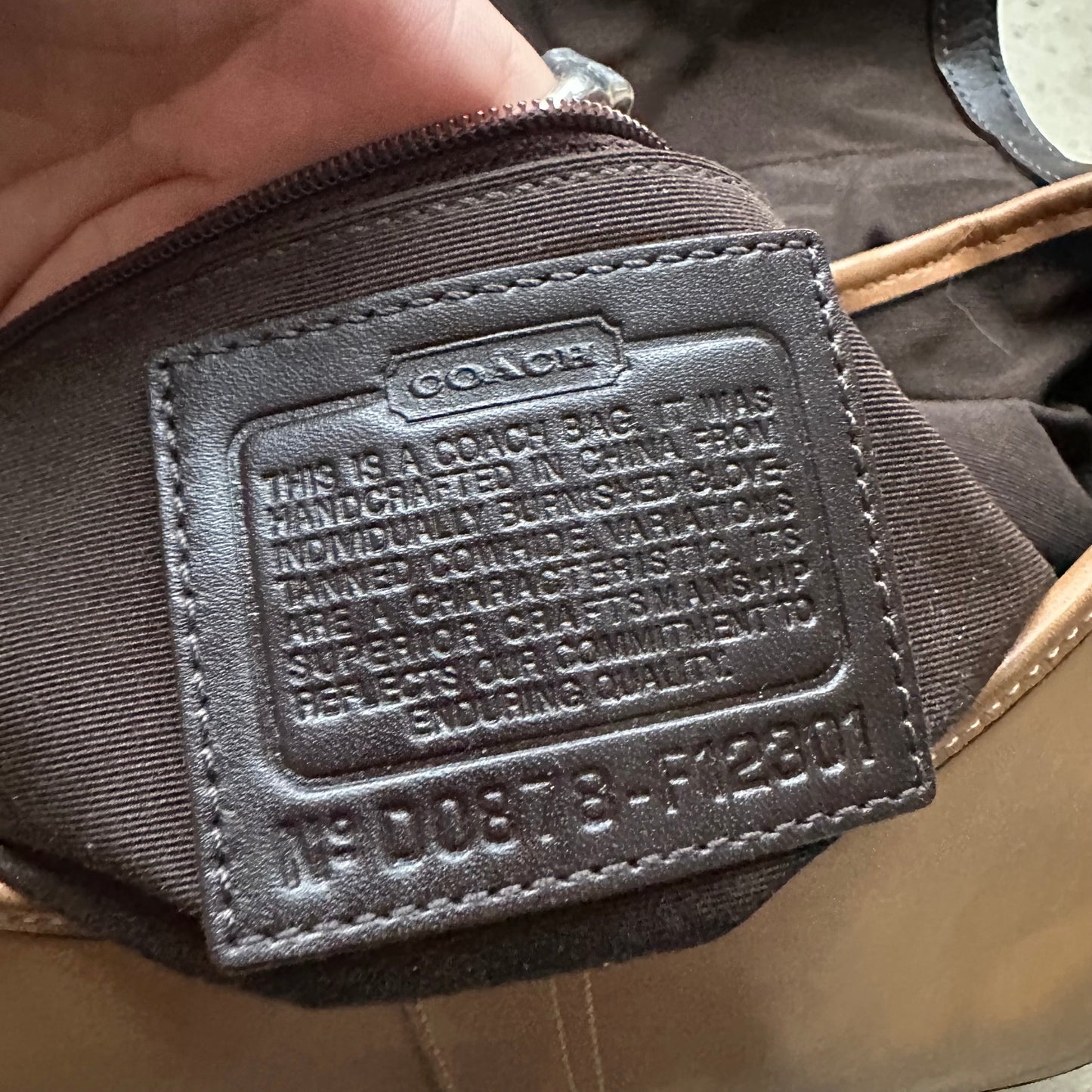 vintage y2k coach tan leather soho shoulder bag