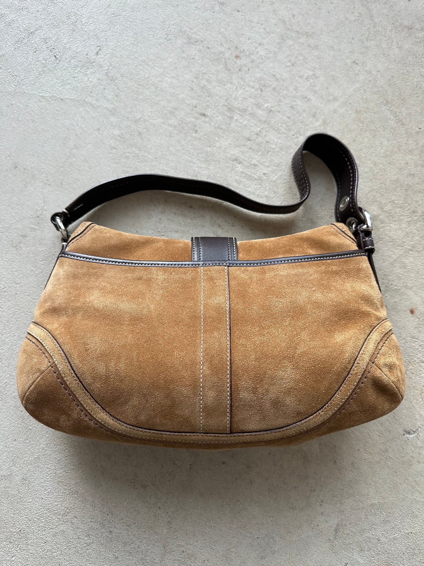vintage y2k coach tan suede soho shoulder bag 2