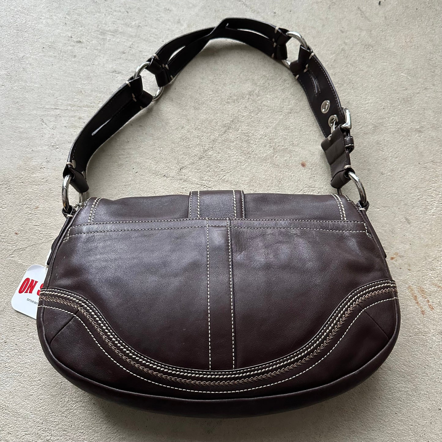 vintage y2k coach brown leather soho shoulder bag 7