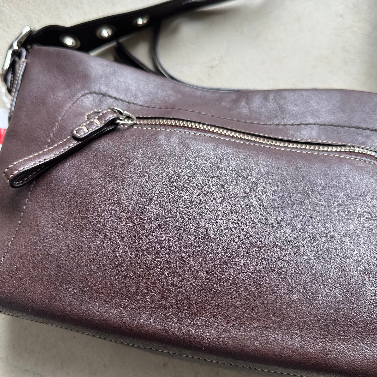 vintage y2k coach brown leather shoulder bag 5