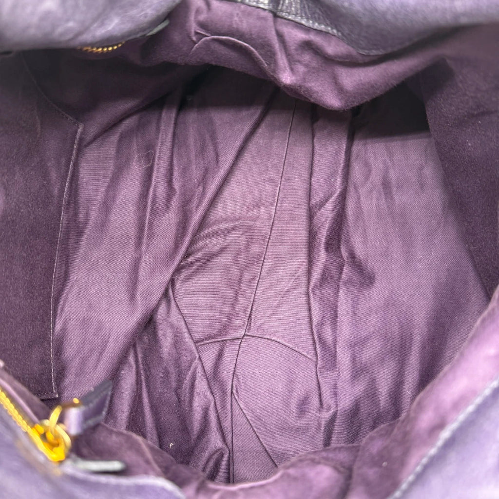 🔥 Pre-owned Miu Miu handbag Vitello Satchel purple 🔥