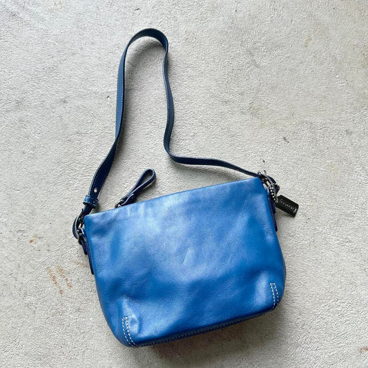vintage y2k coach blue mini shoulder bag