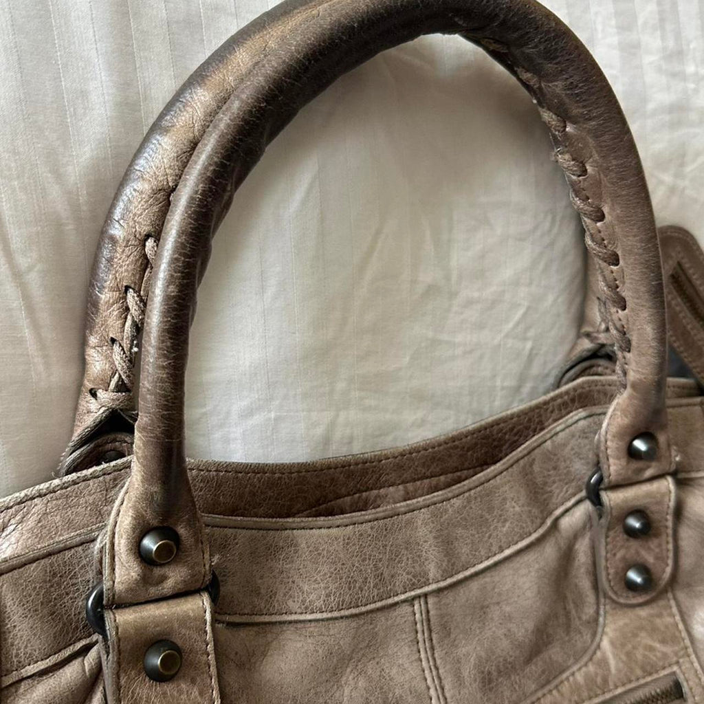 Authentic Balenciaga Part Time City Bag – Cool-Tone Brown