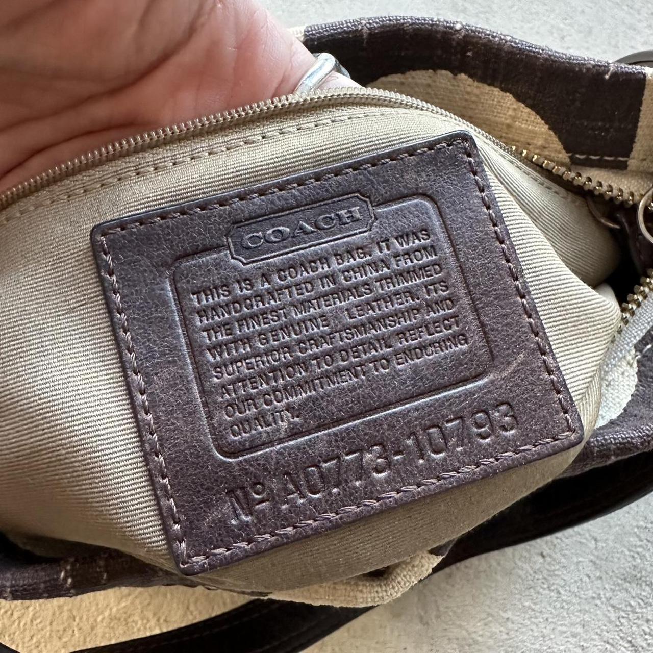 vintage y2k coach white brown shoulder bag 4