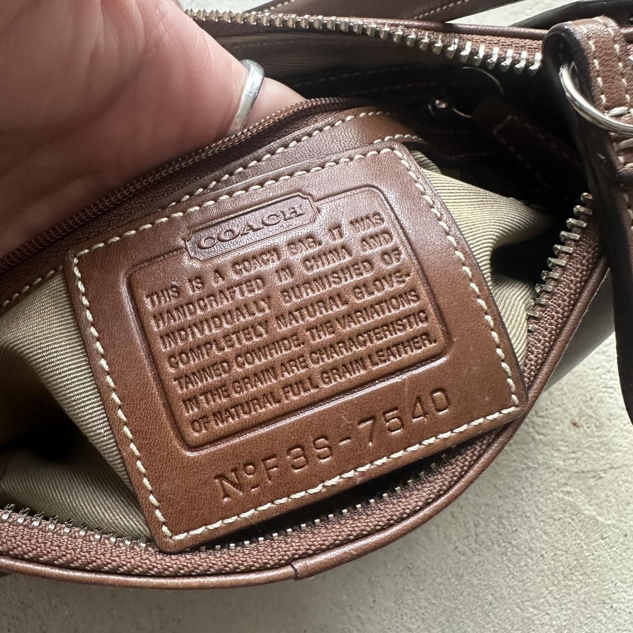 vintage y2k coach caramel brown leather mini hampton crossbody bag