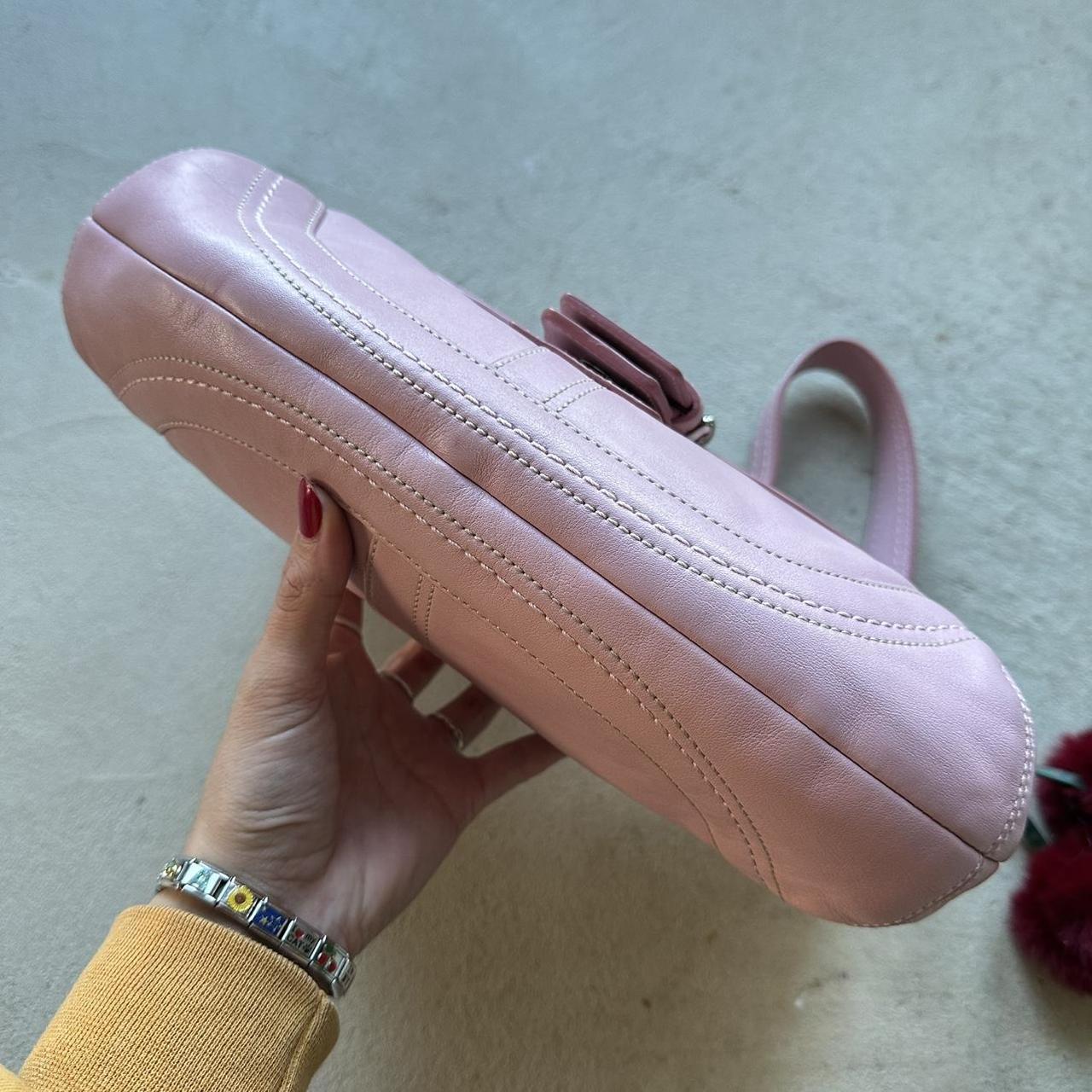 rare vintage y2k coach pink leather soho shoulder bag