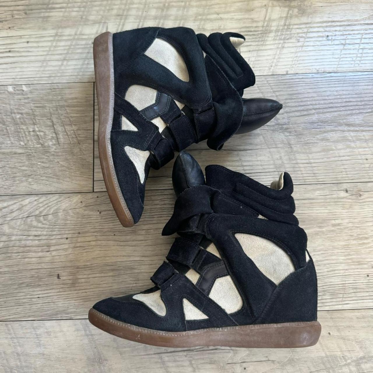 Isabel Marant Bekett Wedge Sneakers – Black & Cream