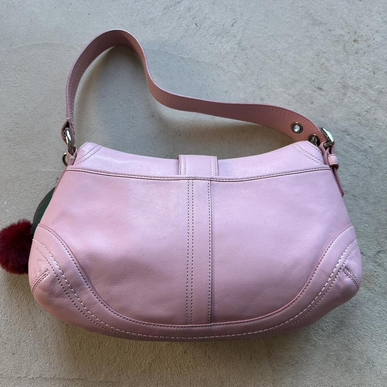 rare vintage y2k coach pink leather soho shoulder bag