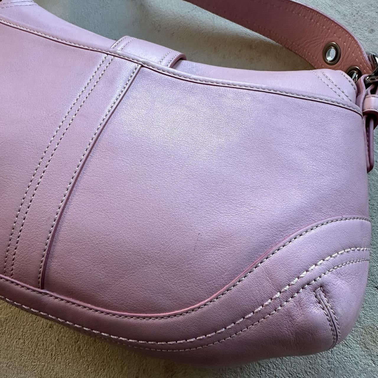 rare vintage y2k coach pink leather soho shoulder bag