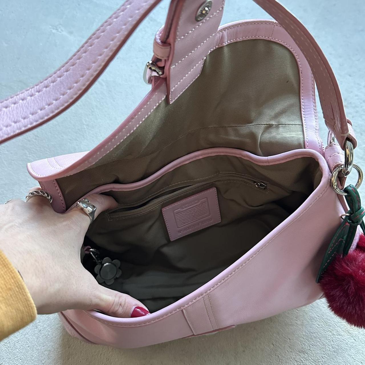 rare vintage y2k coach pink leather soho shoulder bag