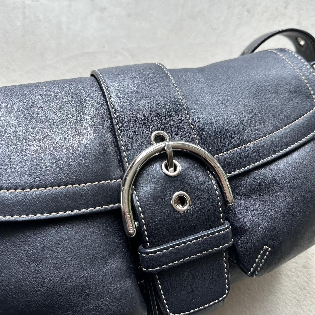 vintage y2k coach black square soho leather shoulder bag 16