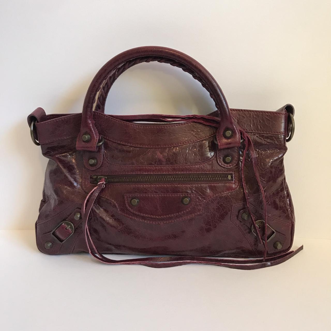 Balenciaga First Bag – Burgundy Leather