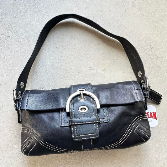 vintage y2k coach black square soho shoulder bag 1