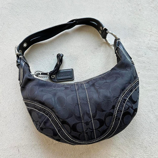 vintage y2k coach black croissant shoulder bag 14