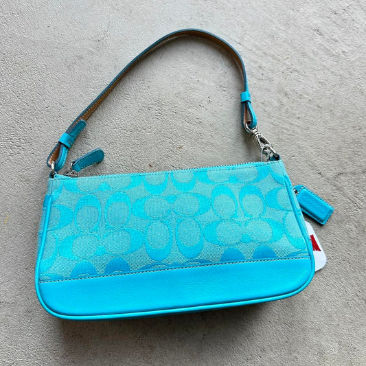 rare vintage y2k coach neon blue demi shoulder bag