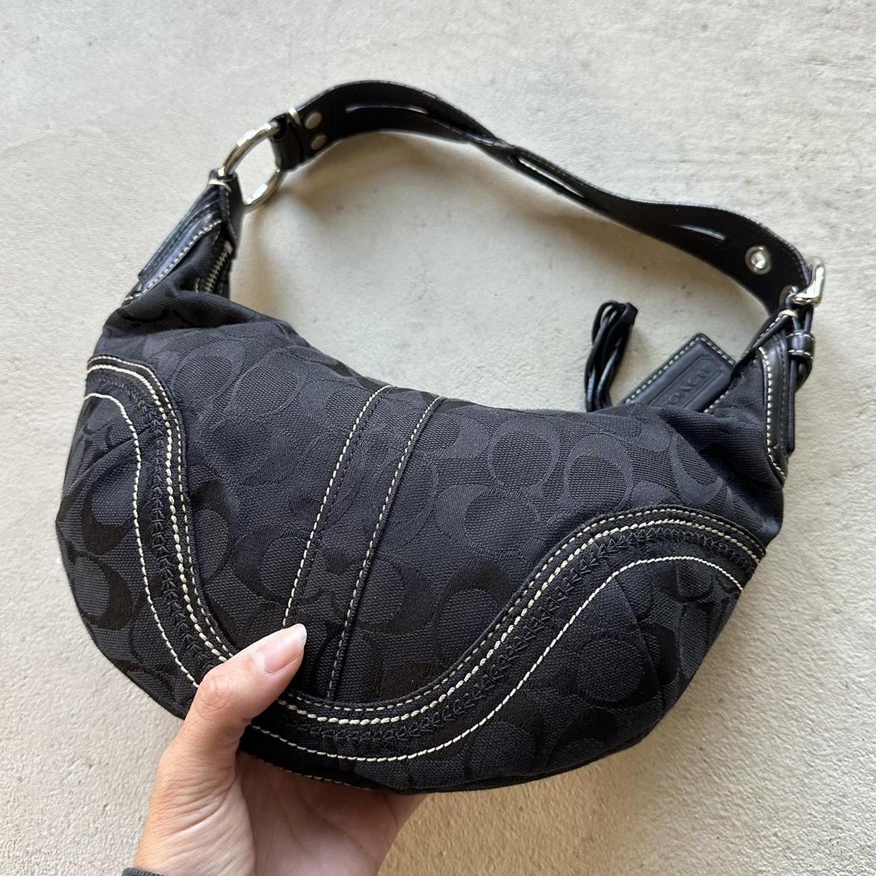 vintage y2k coach black croissant shoulder bag 14