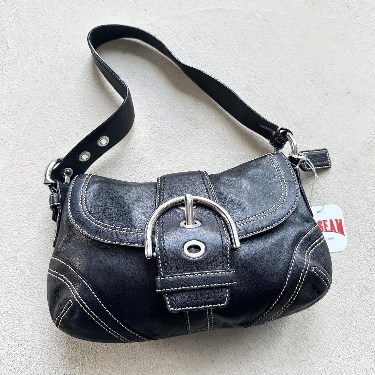 vintage y2k coach black mini soho leather shoulder bag 31