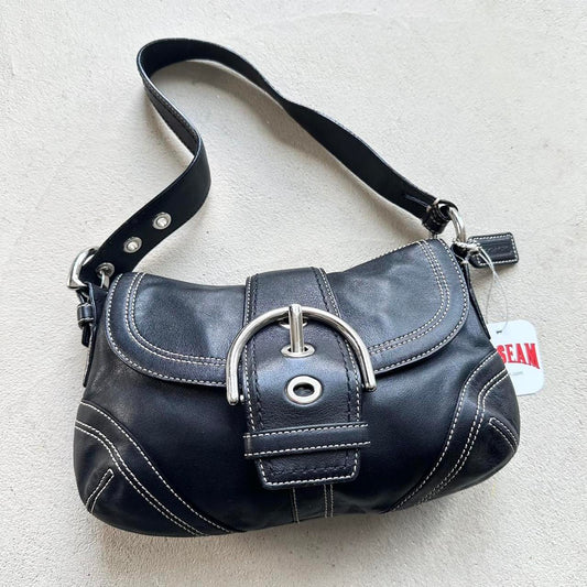 vintage y2k coach black mini soho leather shoulder bag 31