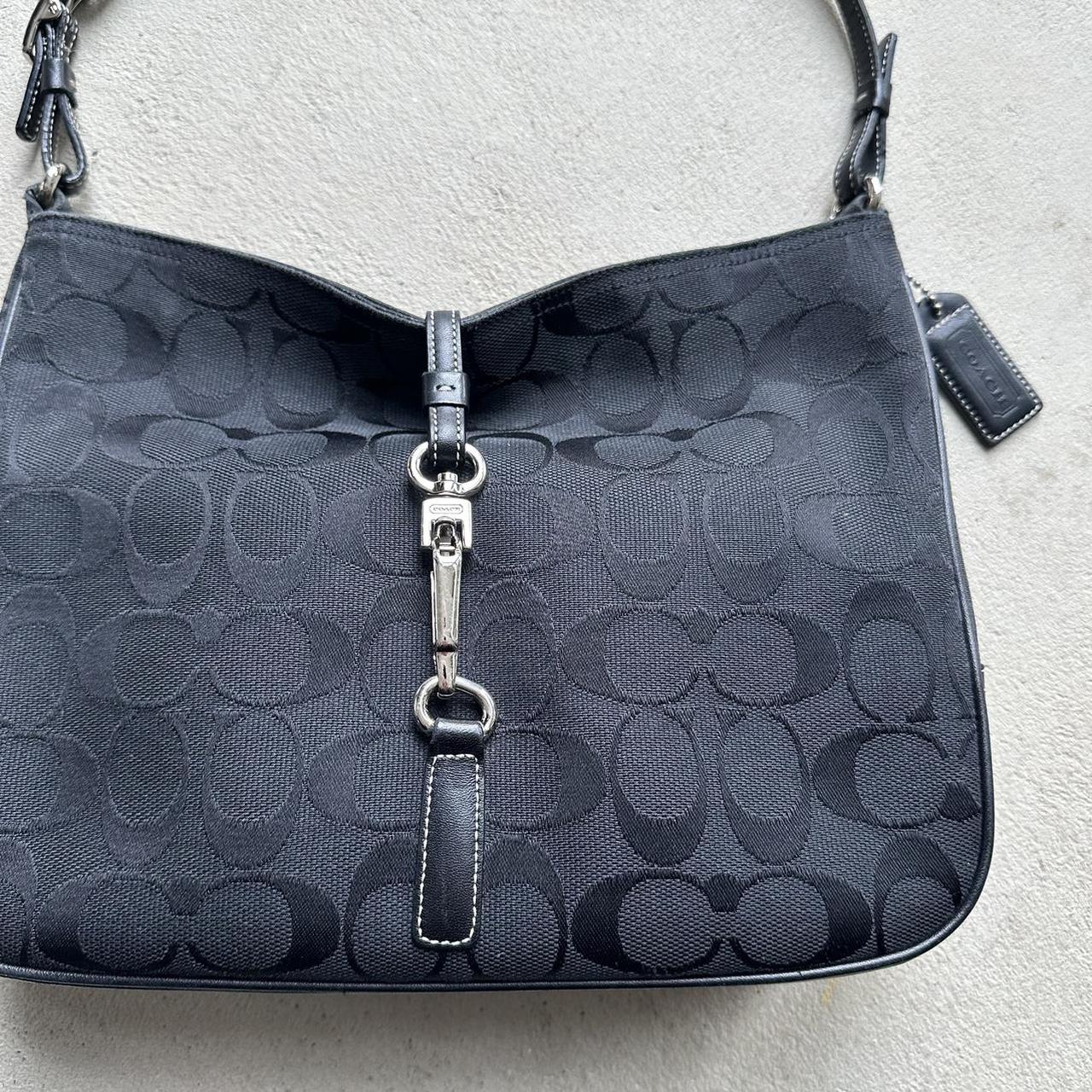 vintage y2k coach black canvas shoulder bag 1