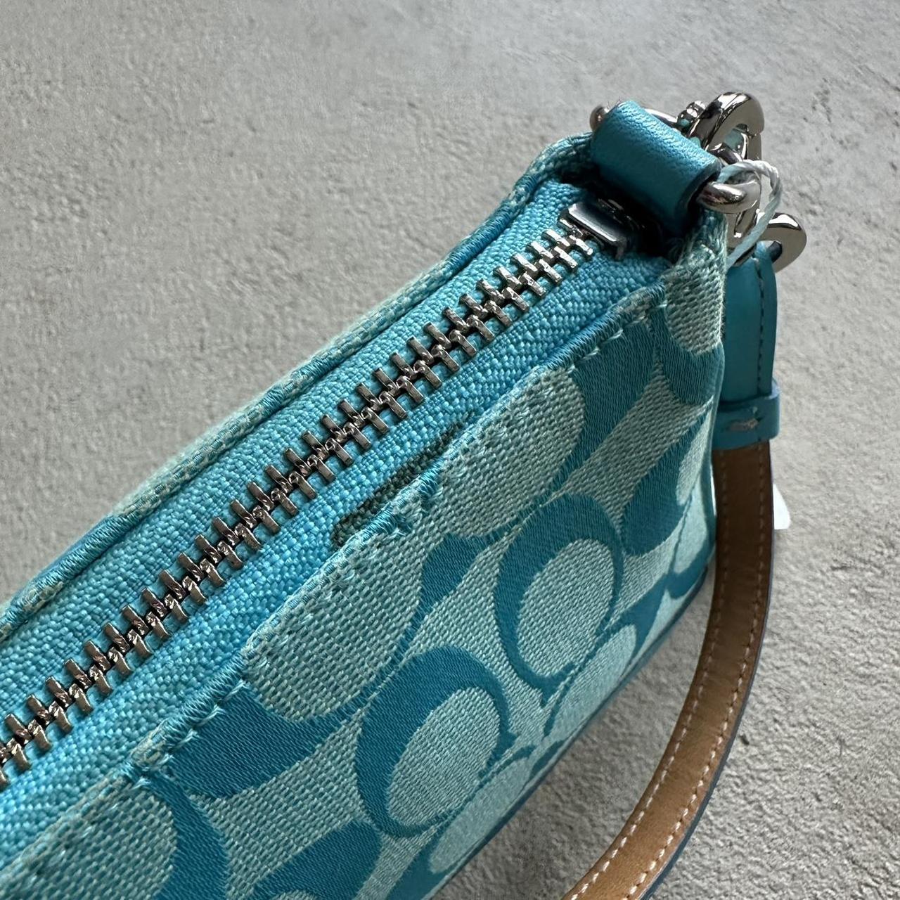 rare vintage y2k coach neon blue demi shoulder bag