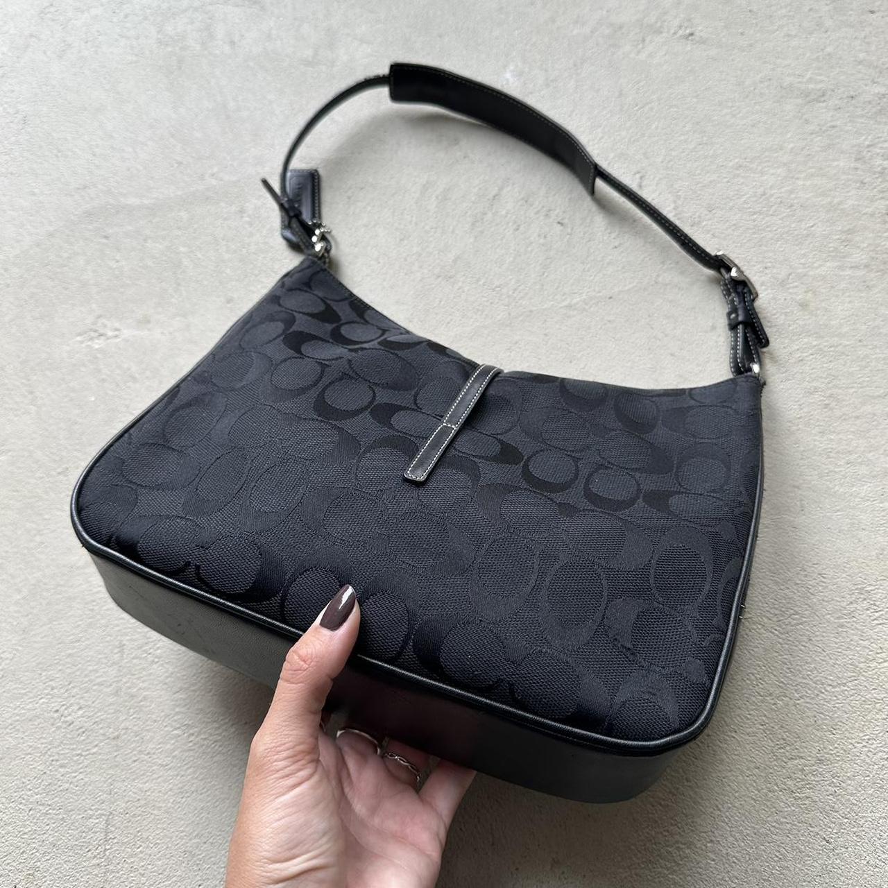 vintage y2k coach black canvas shoulder bag 1