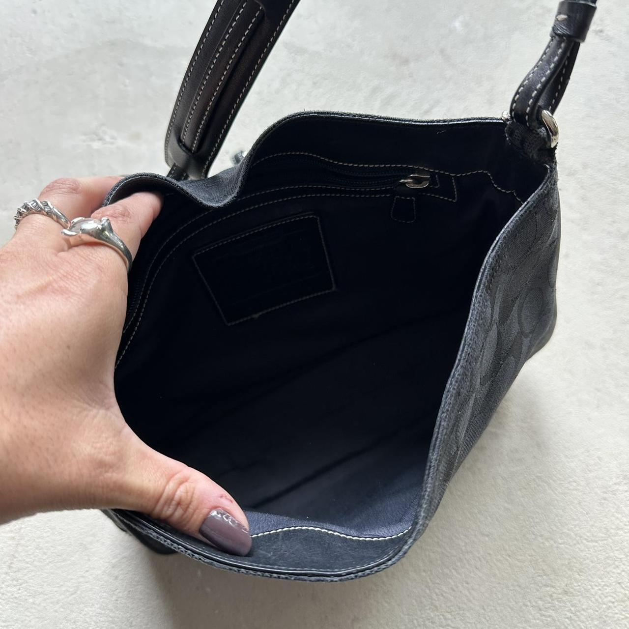 vintage y2k coach black canvas shoulder bag 1