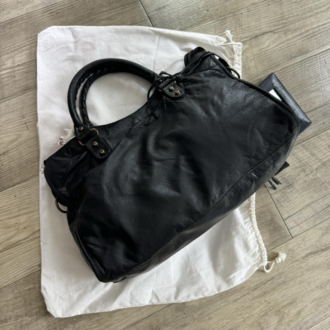 Vintage Balenciaga City Bag – Black Distressed Leather