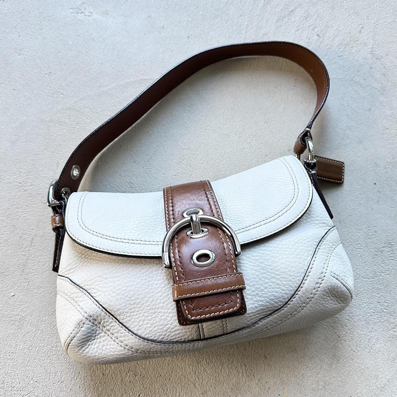 vintage y2k coach white leather mini soho shoulder bag 8
