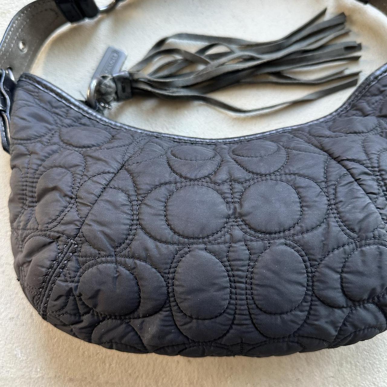 vintage y2k coach quilted black hobo shoulder bag 4