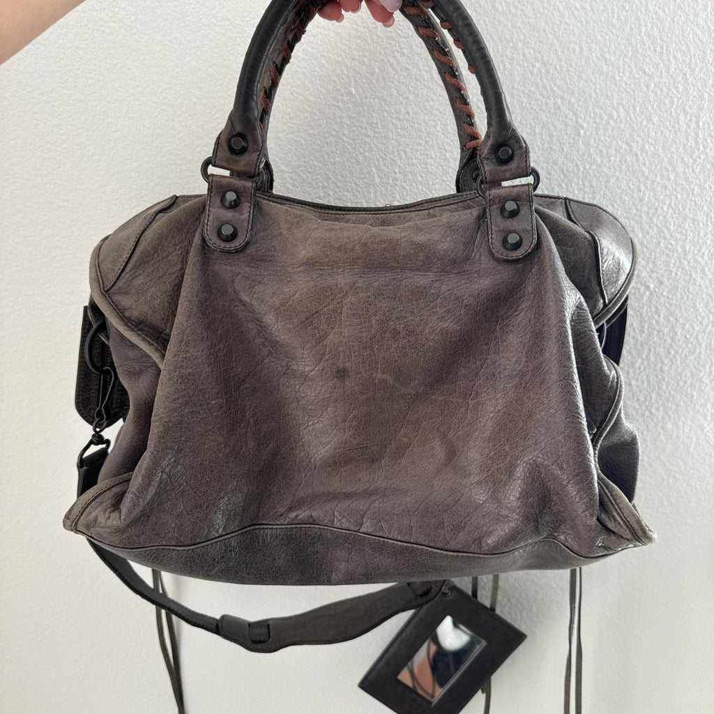 Authentic Balenciaga City Bag – Dark Brown/Greyish (Medium)