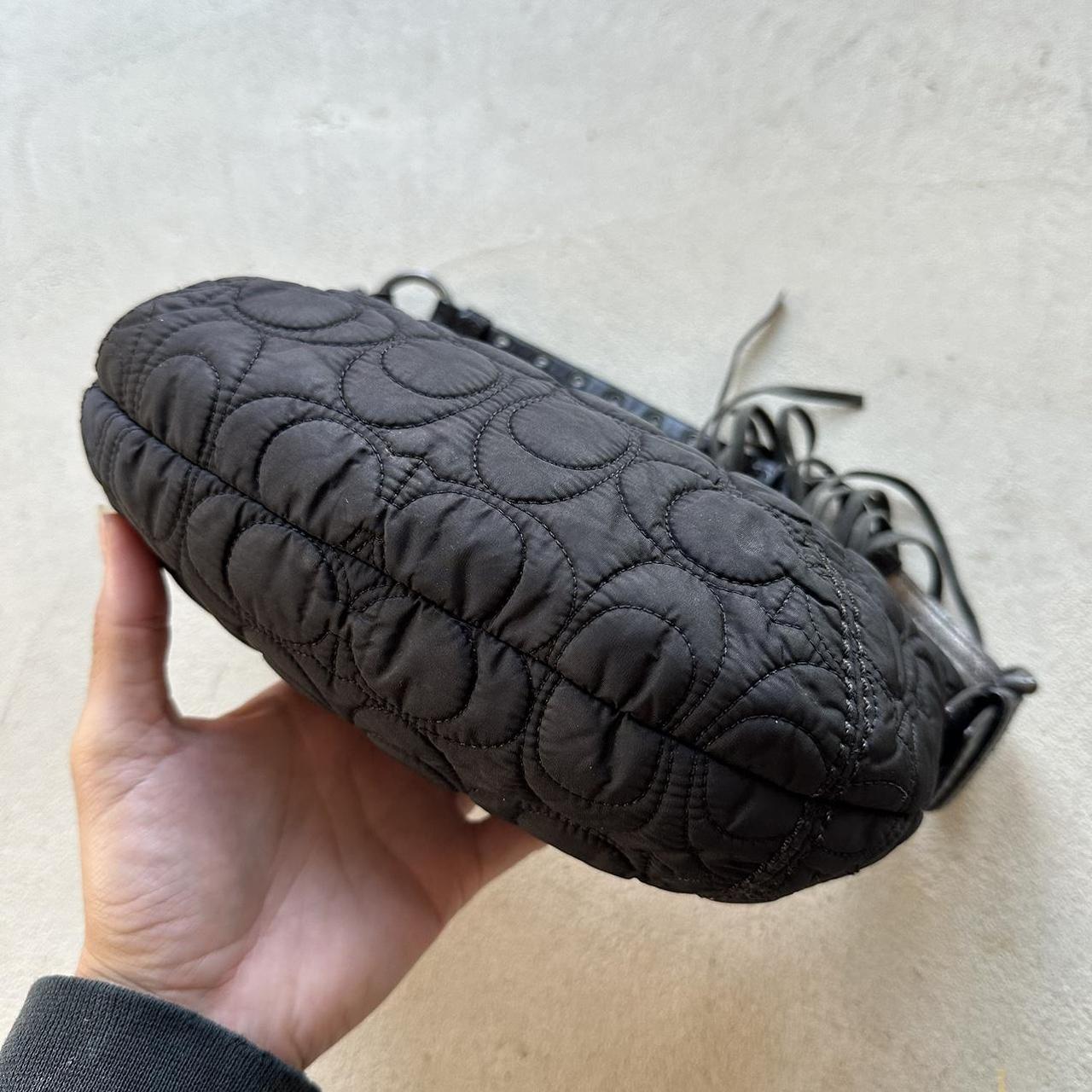 vintage y2k coach quilted black hobo shoulder bag 4