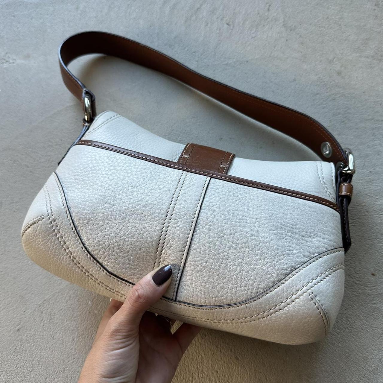 vintage y2k coach white leather mini soho shoulder bag 8