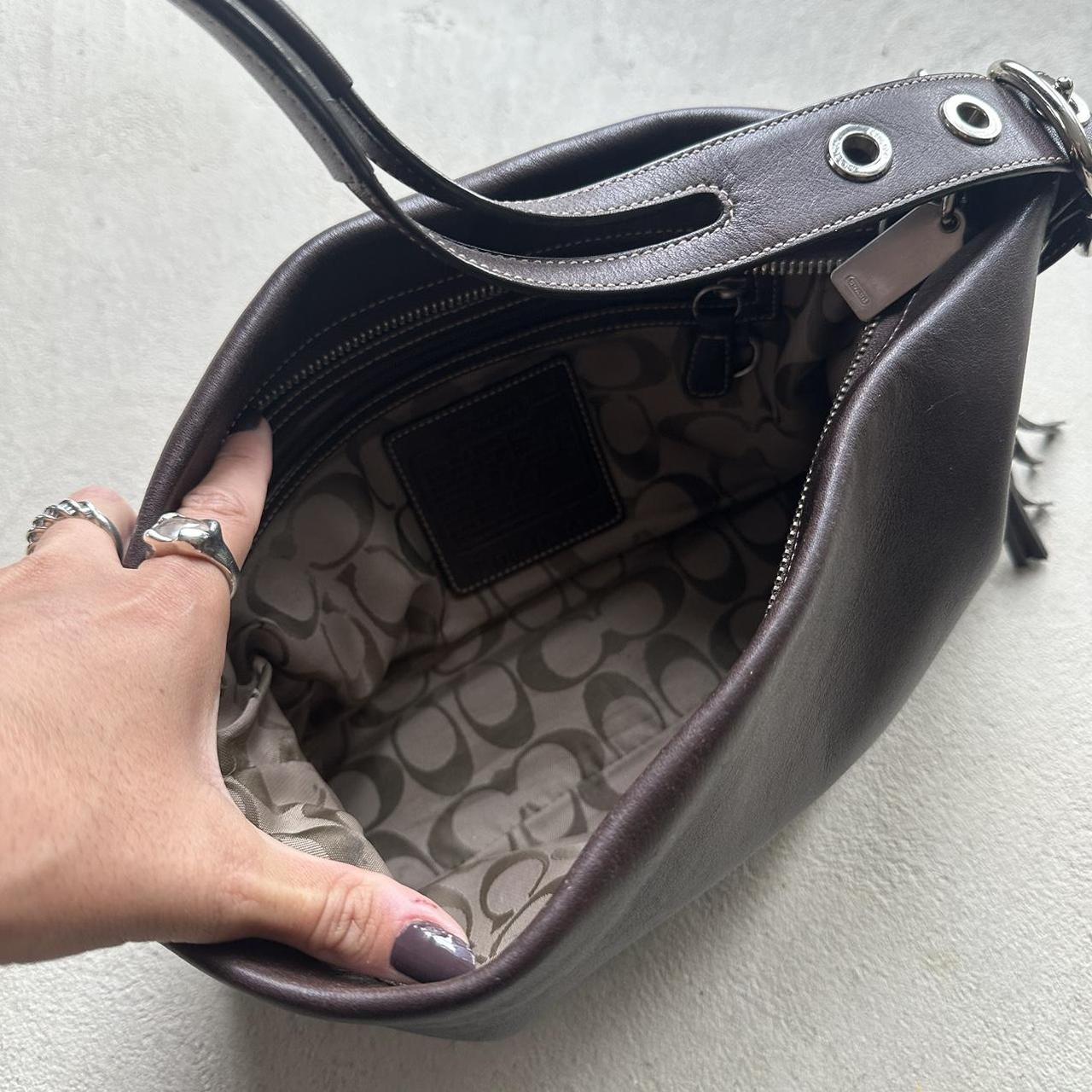 vintage y2k coach brown leather shoulder bag 4