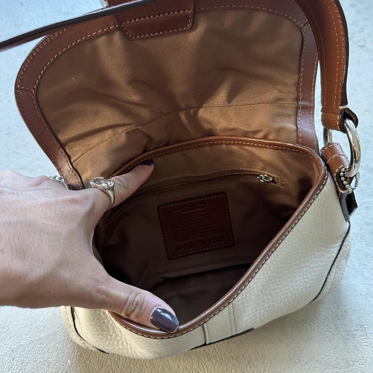 vintage y2k coach white leather mini soho shoulder bag 8