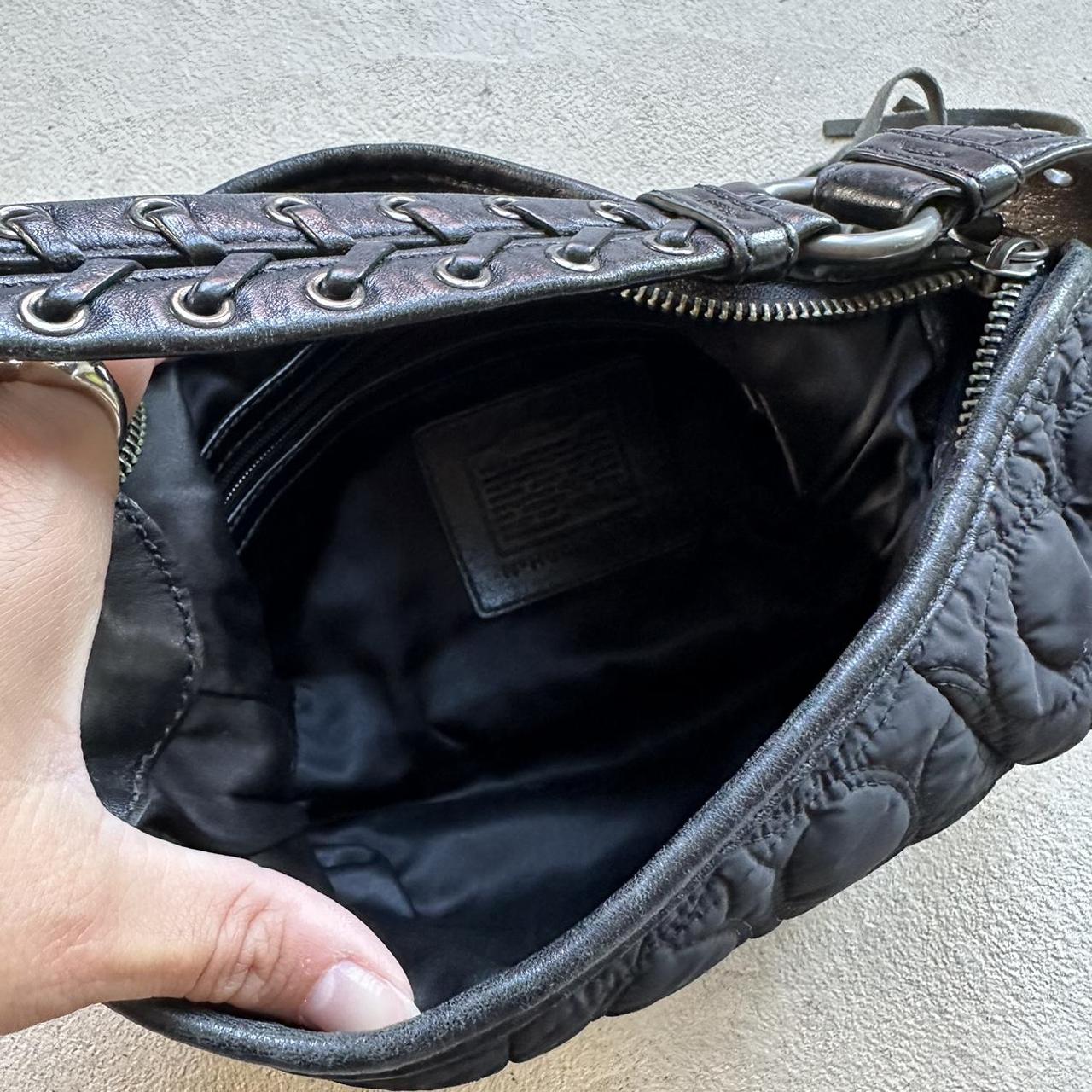 vintage y2k coach quilted black hobo shoulder bag 4