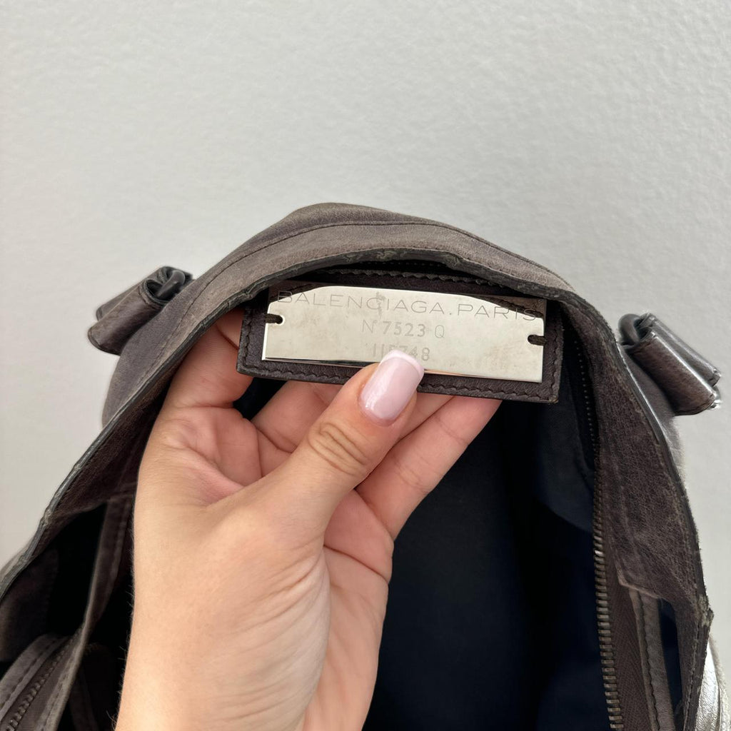 Authentic Balenciaga City Bag – Dark Brown/Greyish (Medium)